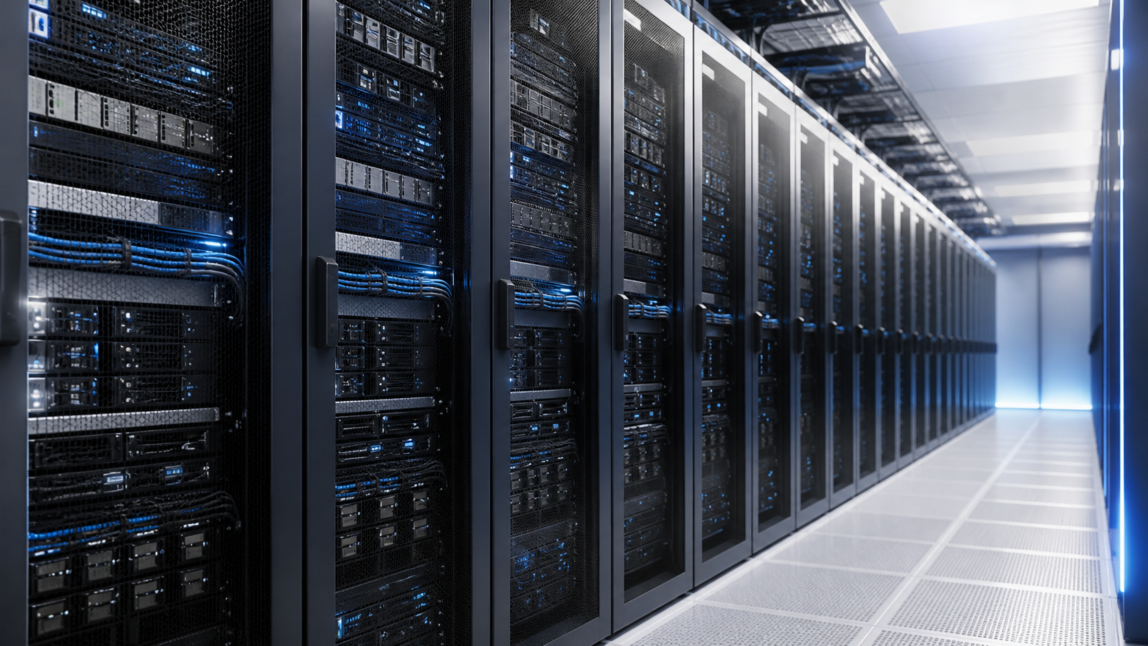 AI data center server racks